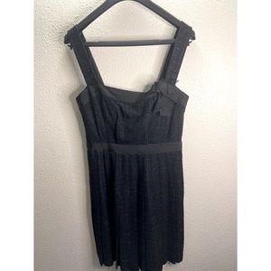 Max and Cleo Women Black Square Neck Tweed Dress Size 8